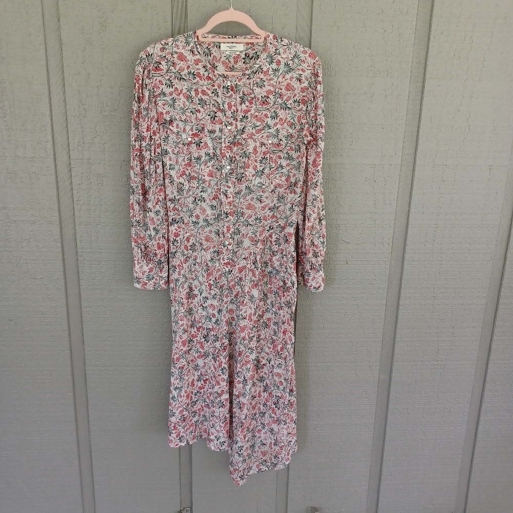 Isabel Marant Etoile Eliane Floral Print Dress Size 36 US 4 Feminine Cotton